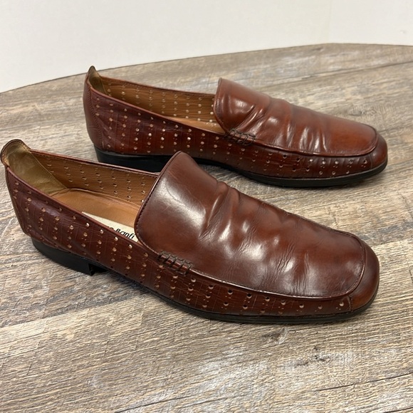 Lorenzo Banfi Milano Men’s Leather Loafers Size 10.5 Brown Classic Dress Shoes main image 8